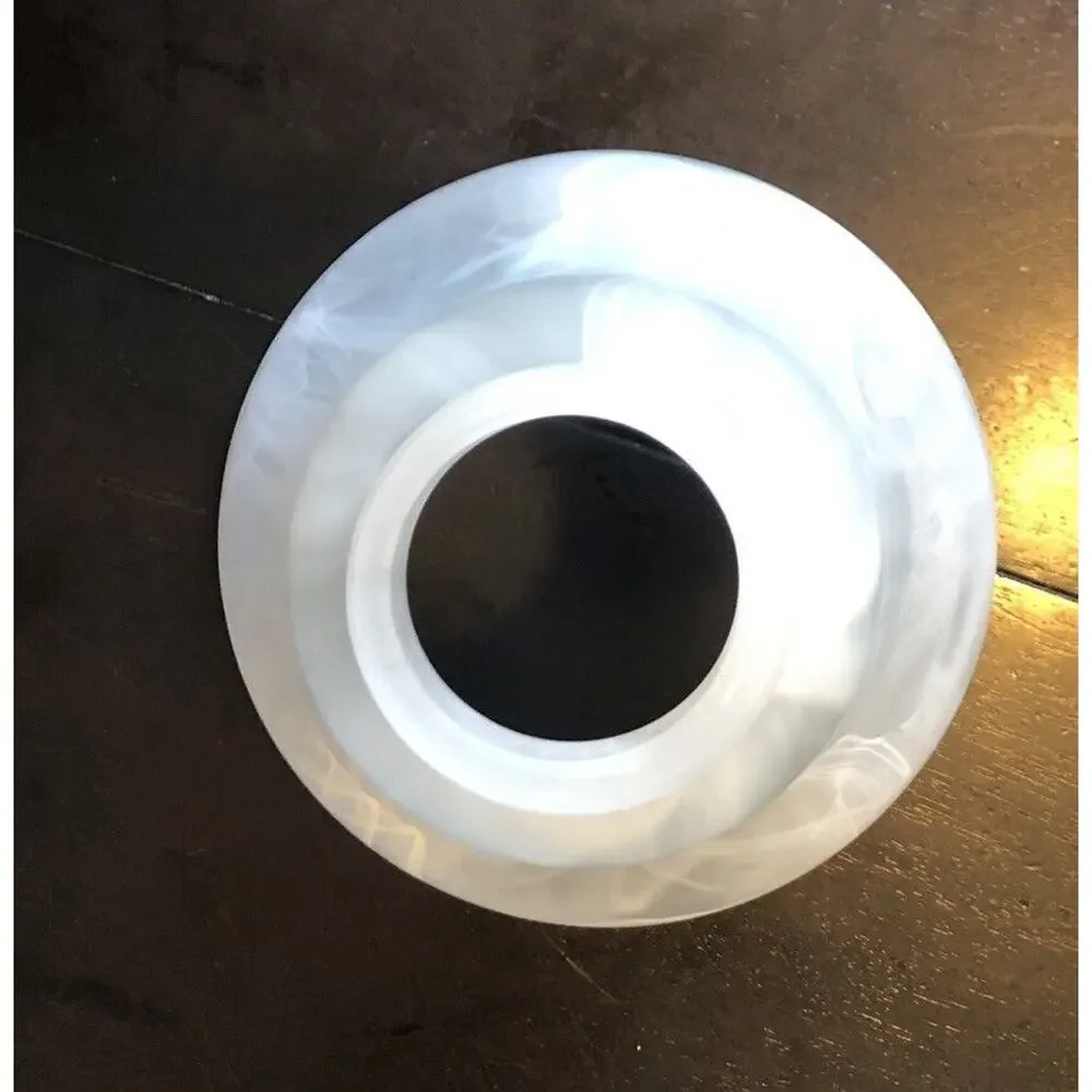 1 White Marble Swirl‎ Frosted 2 1/8